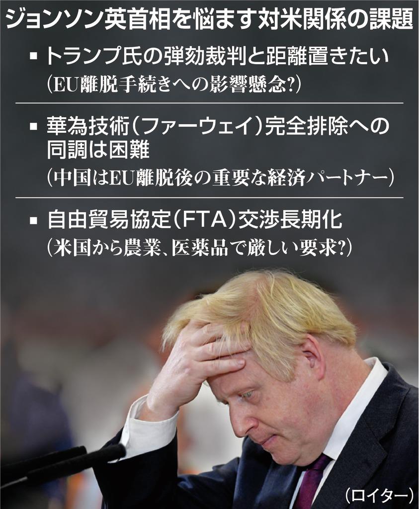 英首相、対米関係で苦慮　ファーウェイやＦＴＡ交渉めぐり