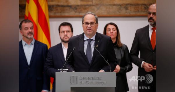 カタルーニャ首相失職へ、選管が州議員地位を剥奪 スペイン