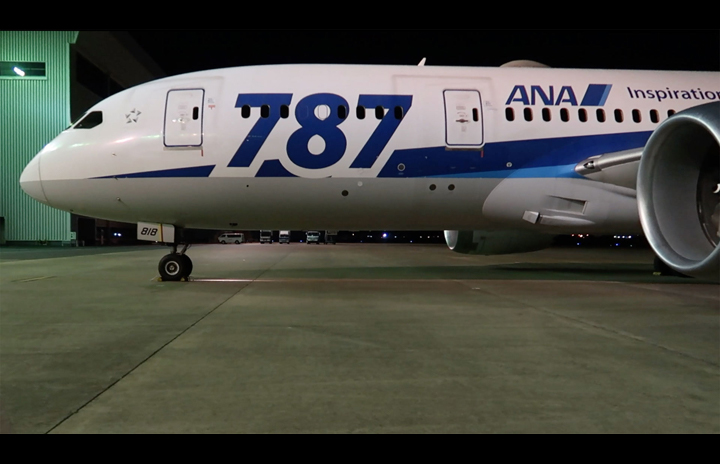 完成品モデル 1/400 787-8 JA801A 特別塗装機 主翼 空中姿勢[全日空