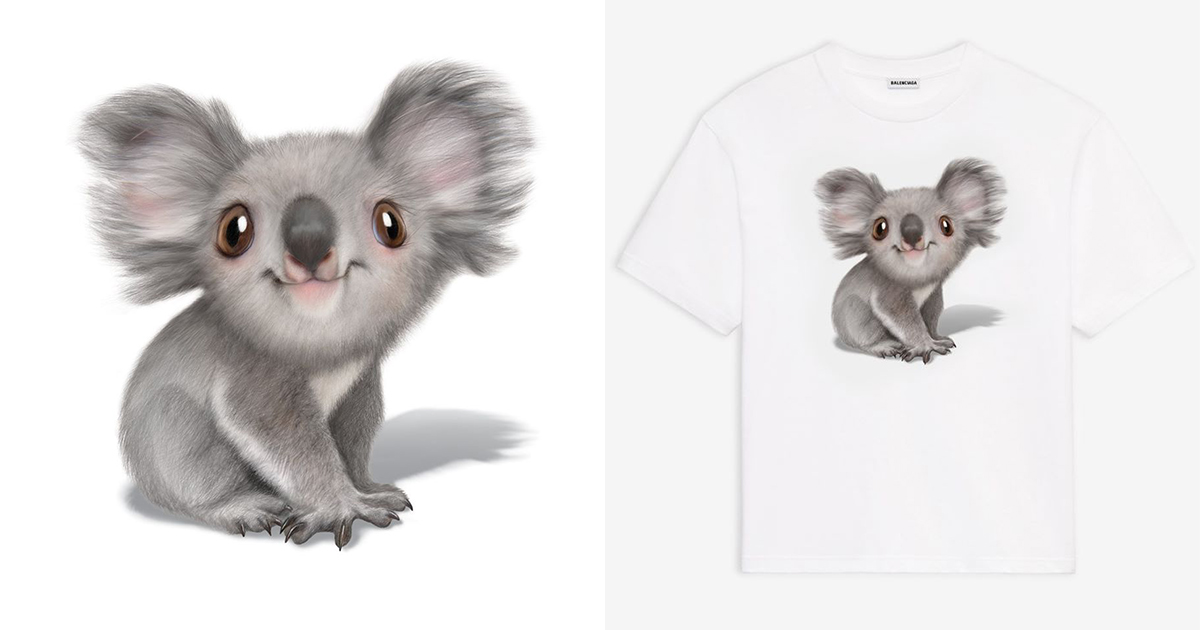 「バレンシアガ」がコアラのチャリティーTシャツを発売　オーストラリアの森林火災を受けて