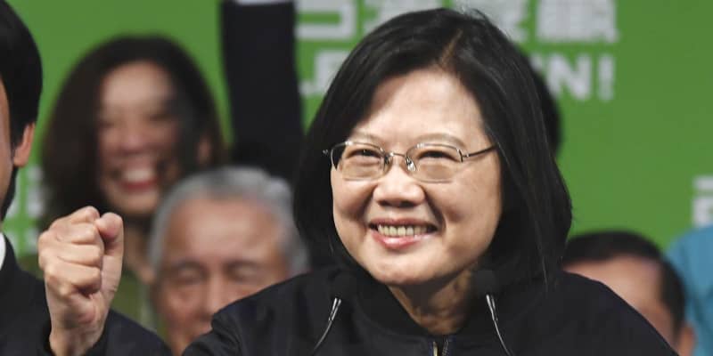 蔡英文氏、過去最多得票で再選　台湾総統選、香港デモで支持回復