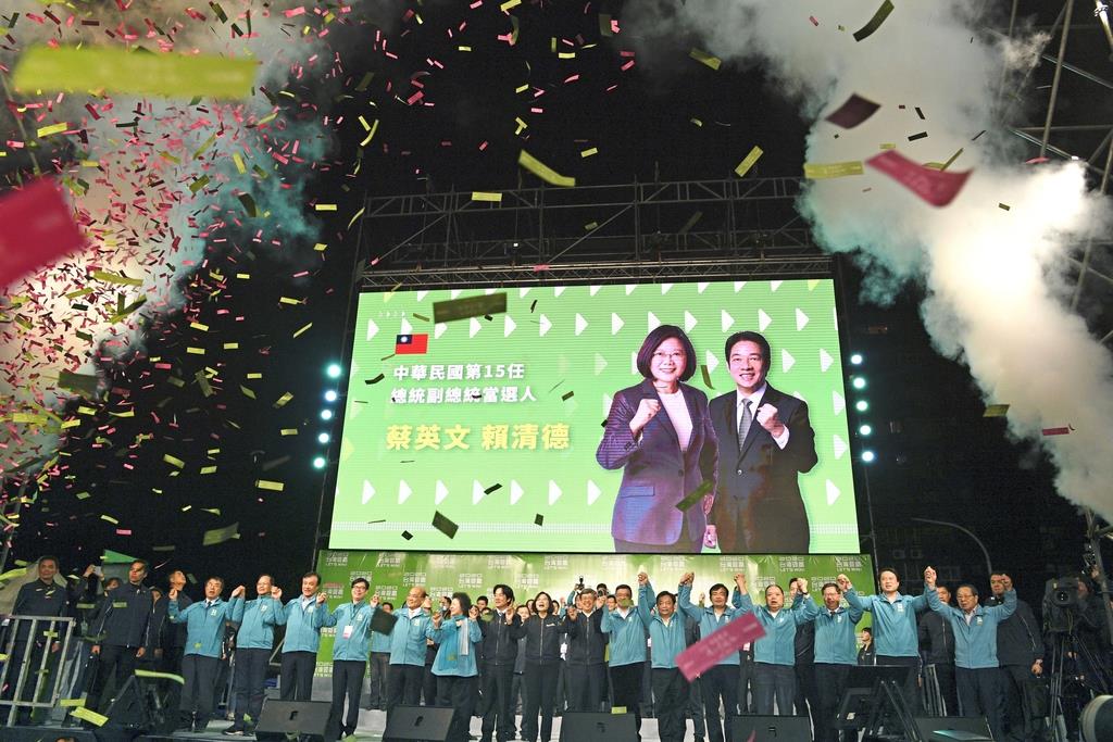 【台湾・総統選】与党・民進党が立法委員選で単独過半数確保