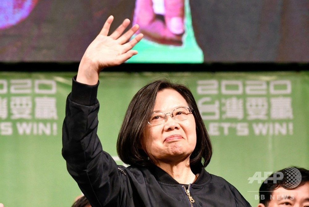台湾総統選、圧勝の蔡氏を中国国営メディアが批判「汚い小細工」「まぐれ」