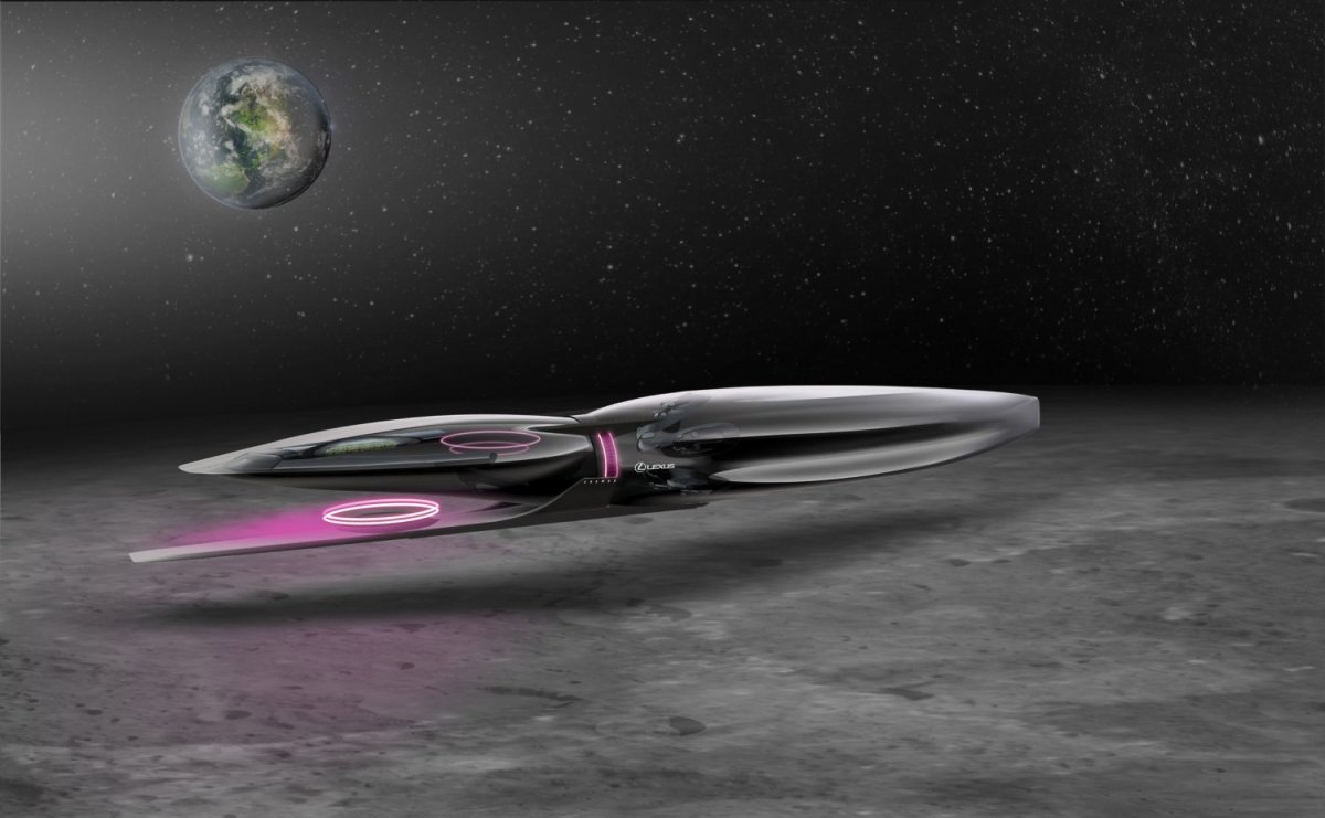 レクサスが「月の乗り物」をデザイン。月面を時速500kmで滑走するリニア式バイクなど
