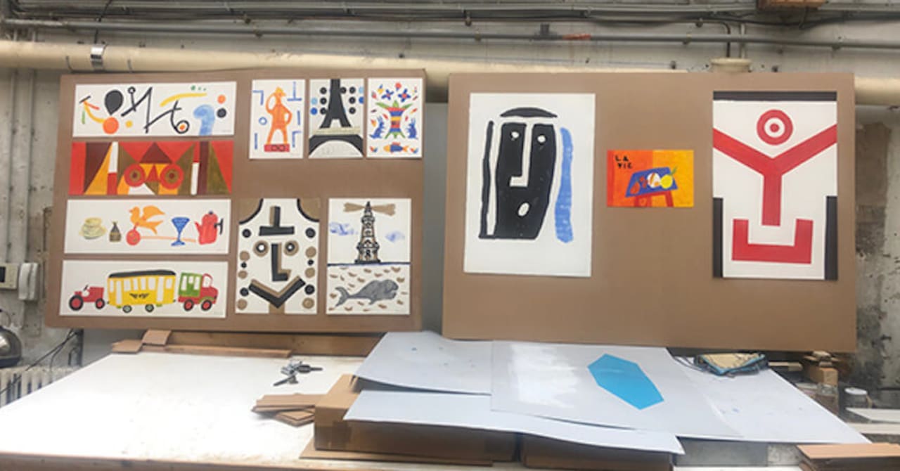 97歳の染色家 柚木沙弥郎がパリの老舗リトグラフ工房「イデム・パリ」と新作展を開催