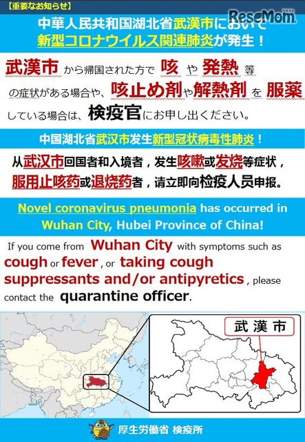 新型コロナウイルス、国内2例目の患者確認