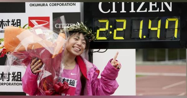 女子マラソン、松田が五輪に前進　大阪国際、設定記録突破し優勝