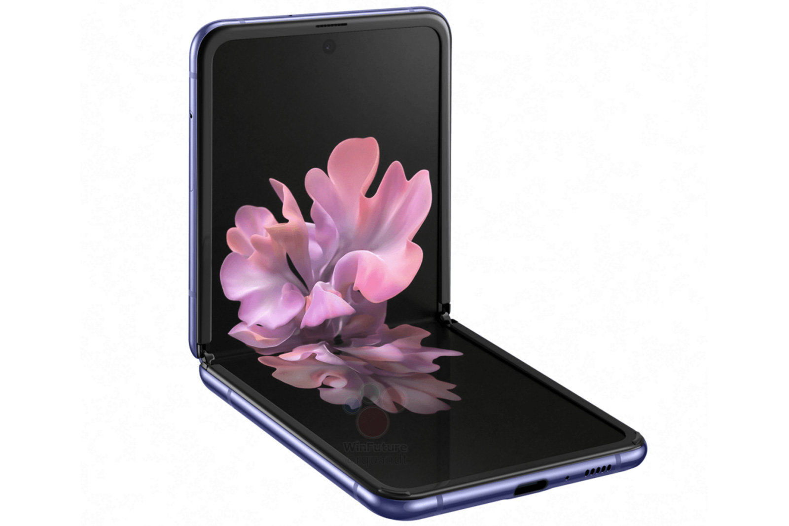 折りたたみ式スマートフォン パープル 日本初！コンパクト型・縦折りスマートフォン「Galaxy Z Flip