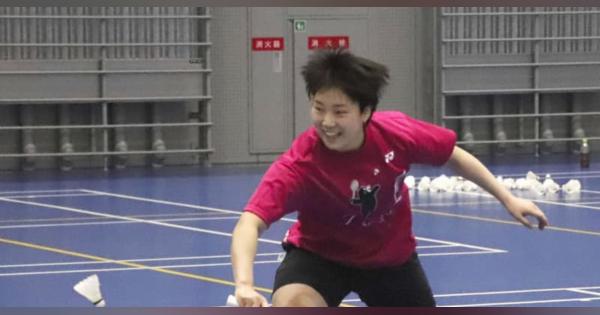 バド山口茜、五輪出場へ意気込み　熊本で練習公開