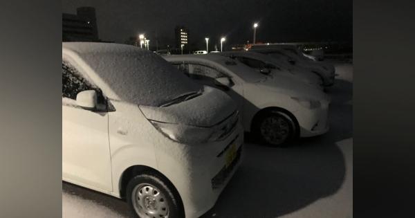 福井市で積雪、夜前まで雪の予報