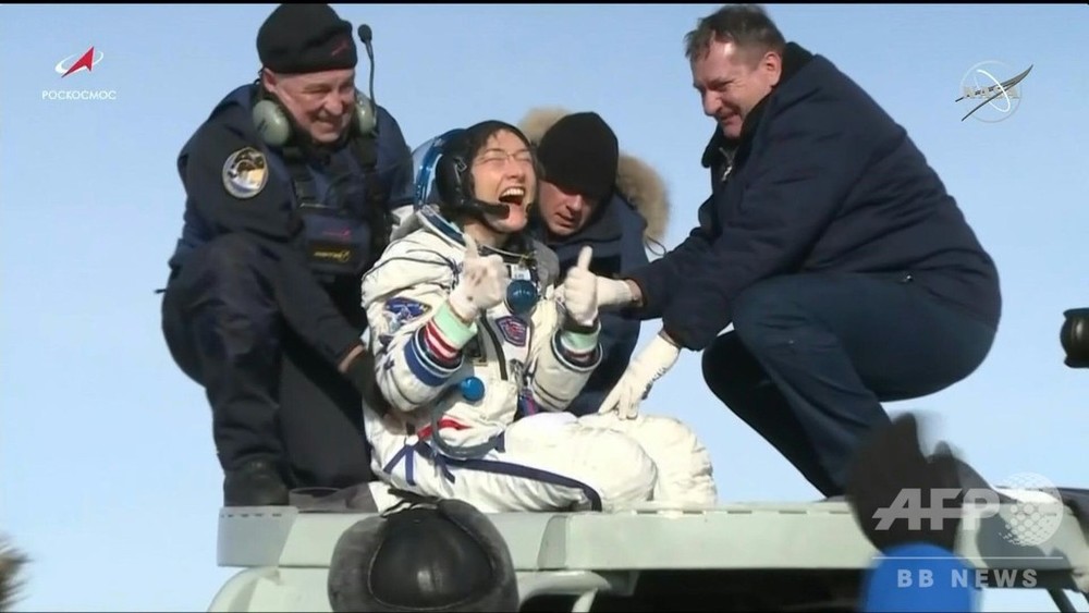 動画：米女性宇宙飛行士、連続滞在記録更新し無事帰還
