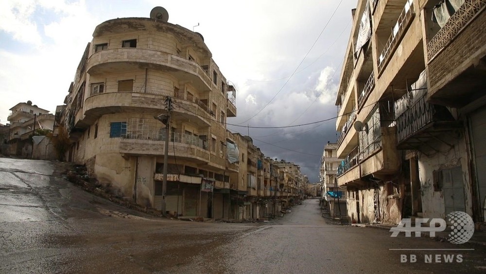 動画：静まりかえるシリア反体制派の町、政府軍進攻で住民ら避難