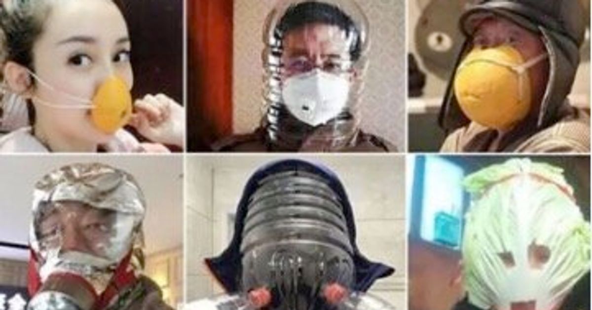 マスク品切れの中国で、手作りマスクを使う人々の涙ぐましい努力（写真）