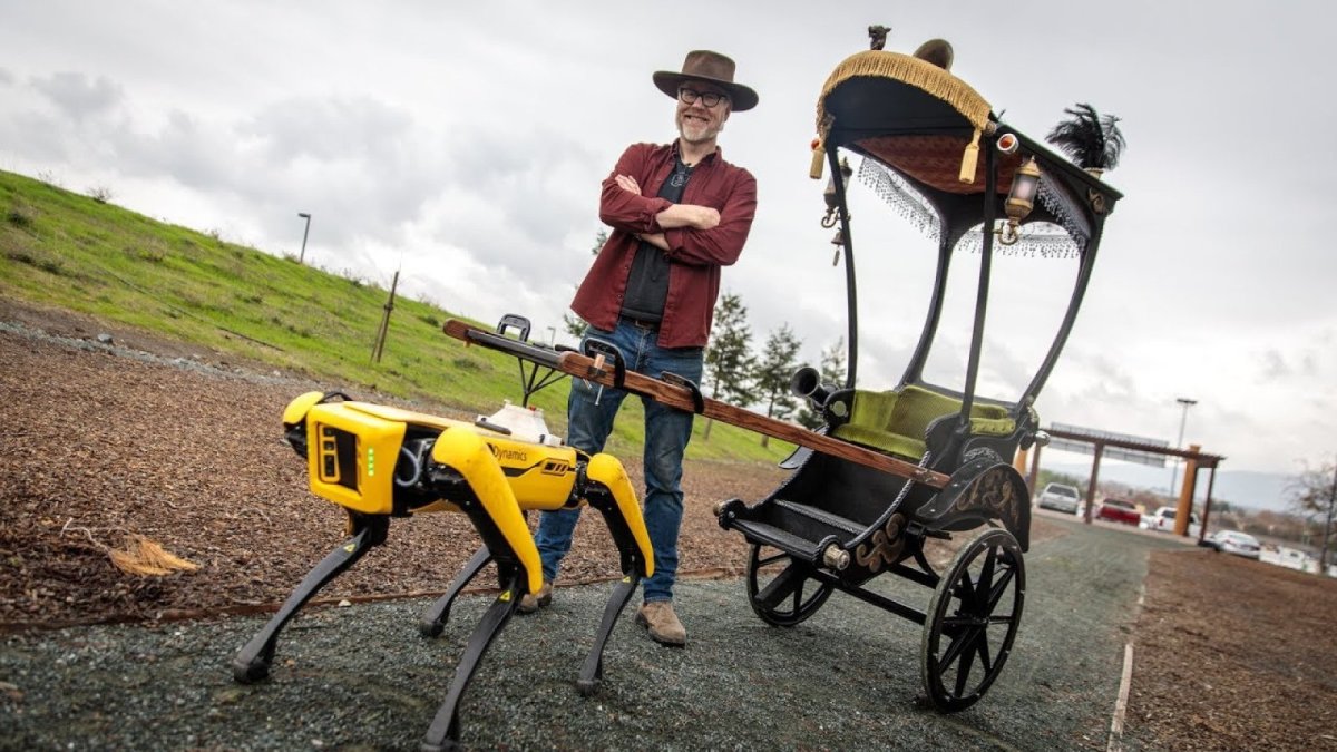 ロボット犬に人力車を引かせる動画を 怪しい伝説 のアダム サヴェッジが公開