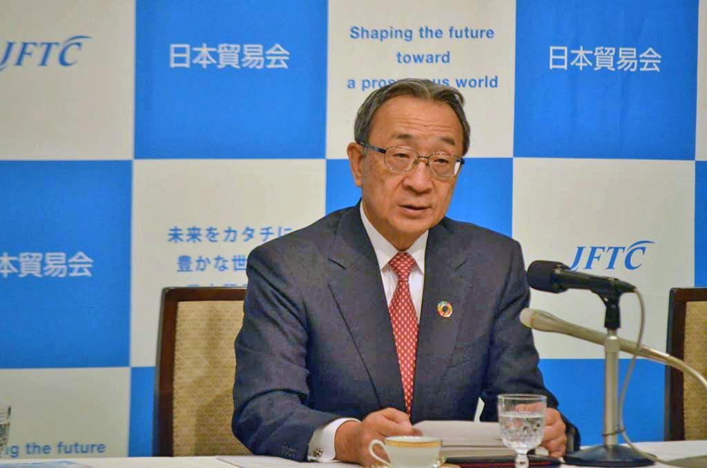 新型肺炎対策「働き方改革のいい機会に」　日本貿易会会長