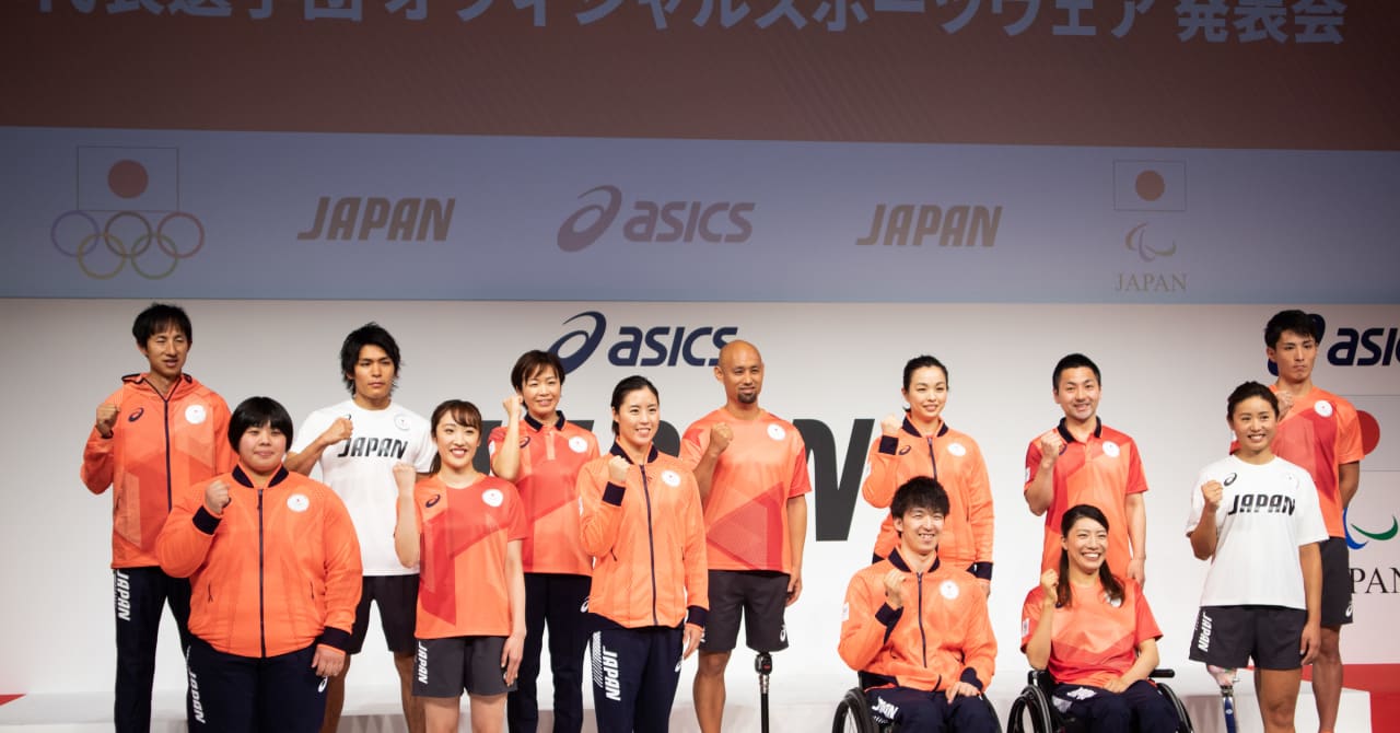 「アシックス」東京五輪日本選手団オフィシャルスポーツウェア披露、日本の伝統美を表現