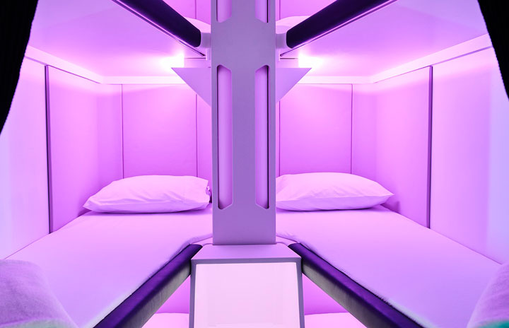 ニュージーランド航空、エコノミー寝室「スカイネスト」　ベッドや寝具、21年導入判断