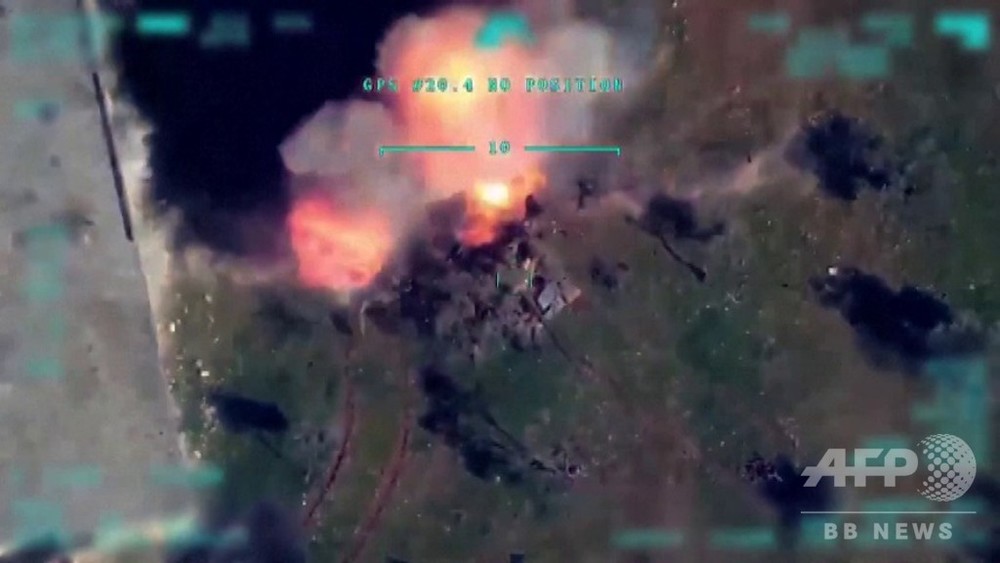 動画：シリア政権軍に対する空爆の瞬間、トルコ国防省が映像公開