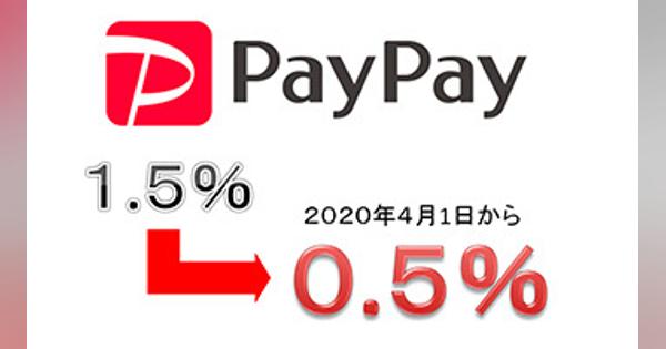 4月からPayPayのポイント付与率が大幅減、PayPayチャンスも終了