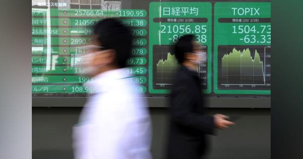 日経平均500円超下落、リスク回避で年初来安値を更新