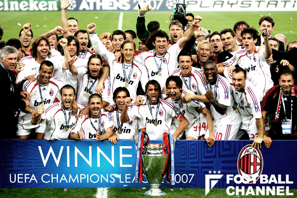 ミラン、世界の頂点に立った黄金期イレブン。カカ、ピルロ