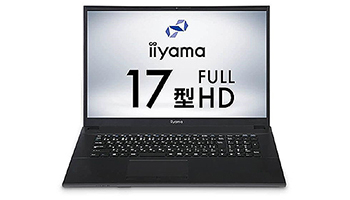 Celeron 4205U採用の17インチノートPC2機種、iiyama PCから発売