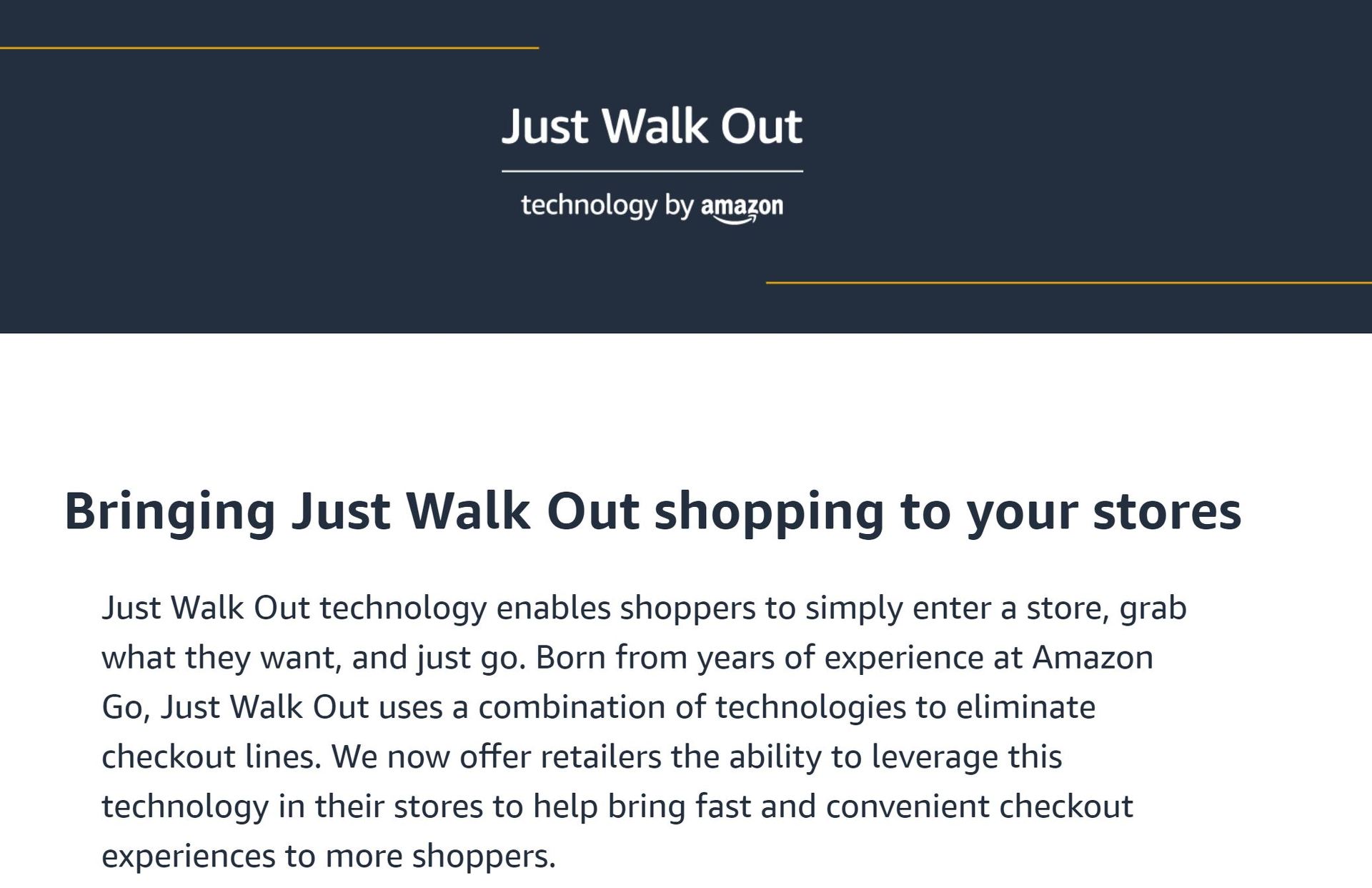 Amazon、レジなしショップ「Amazon Go」の技術を小売店に提供開始