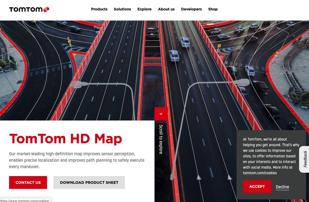 地図サービスのTomTomとTRI-AD、デンソーの3社が自動運転向け高精度地図作成で協業