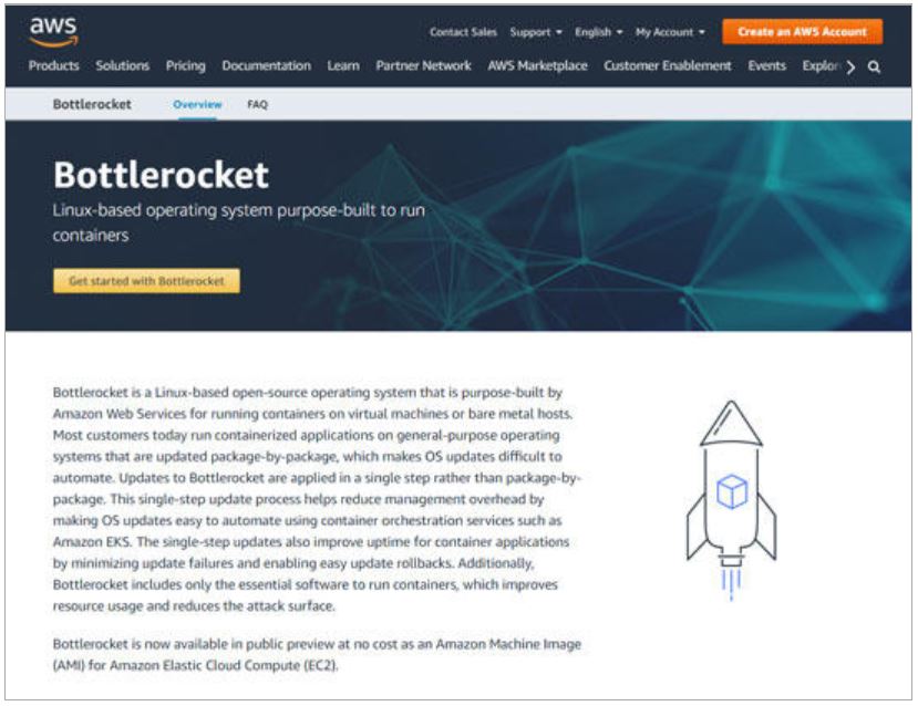 AWS、コンテナに最適化したLinuxベースのOS「Bottlerocket」をオープンソースで公開