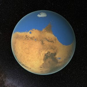 海があった頃の火星は寒冷ではなく、温暖・半乾燥な気候だった