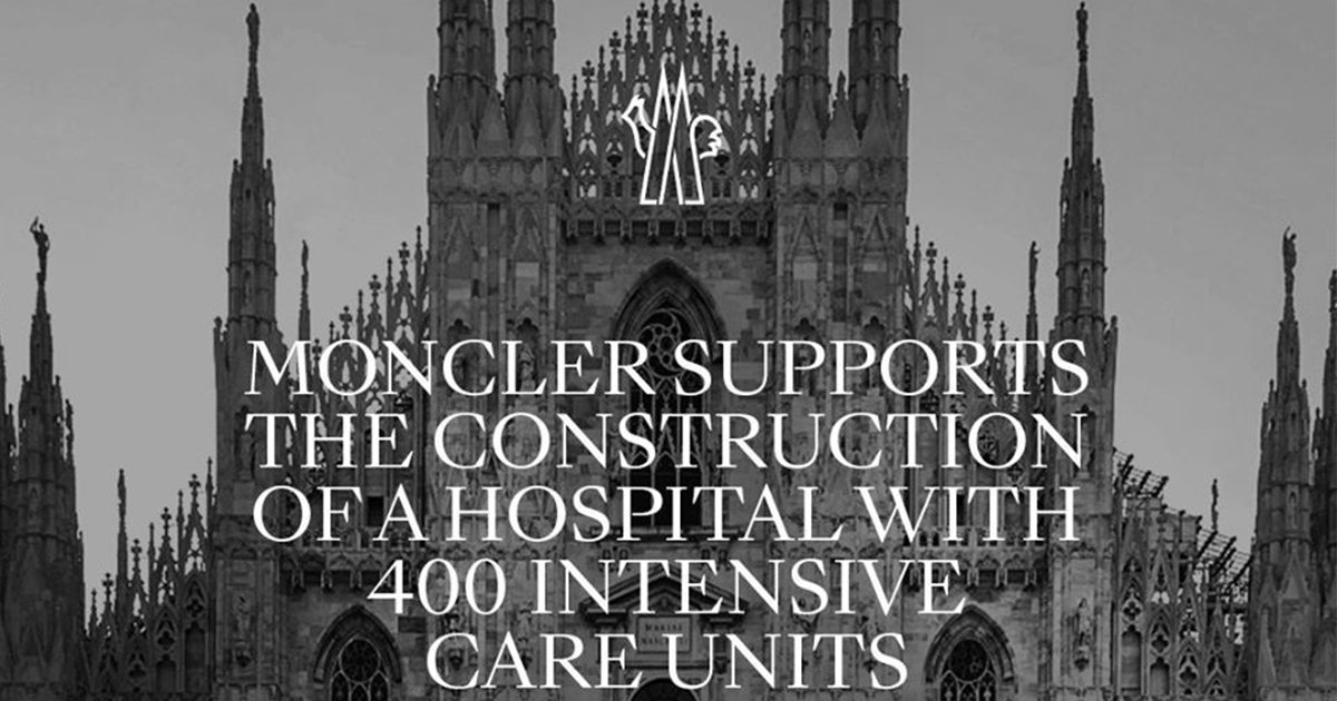 「モンクレール」がミラノの病院建設プロジェクトに約11億円を寄付