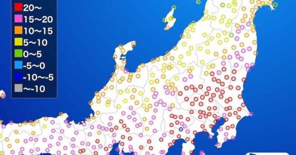 本州で今季初の夏日　東京でも今年最高気温23.7℃観測