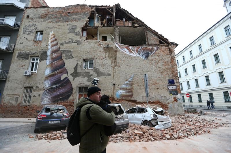 クロアチア首都でＭ5.3の地震、少なくとも17人負傷