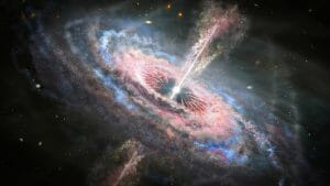 クエーサーが放つ強烈な電磁波が巨大な銀河への成長を止めていた？