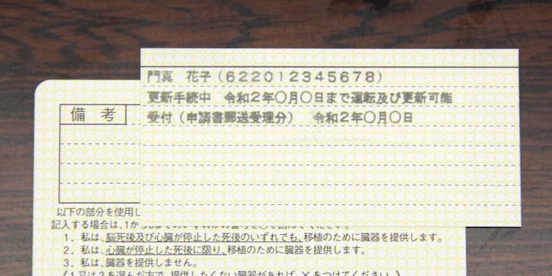 免許期限延長、郵送で対応　大阪府警、コロナ対策で全国初