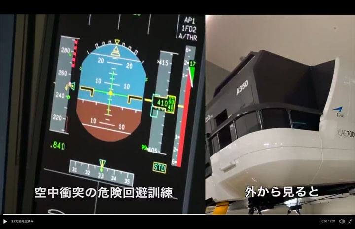 JAL、パイロットが動画で訓練紹介　Twitterで社員が現状報告