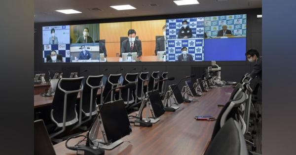 西村担当相と7都府県知事がテレビ会議　「緊密に連携して対応したい」