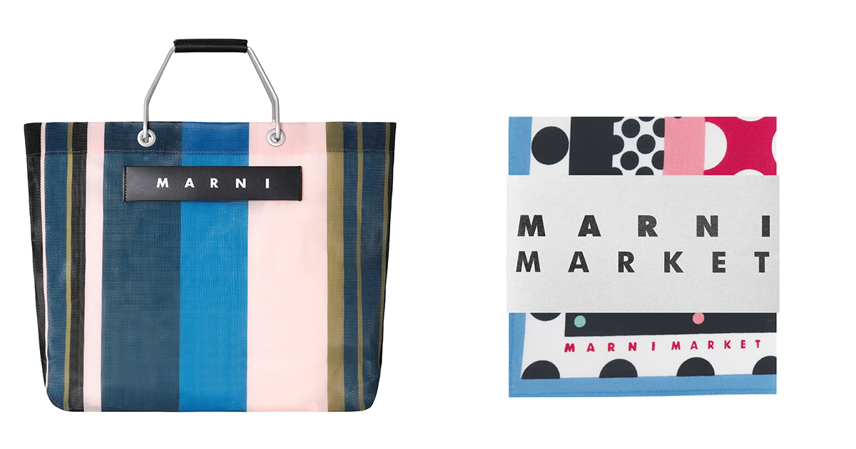 「マルニ」が完売したストライプバッグとスカーフを再発売　阪急百貨店EC限定で