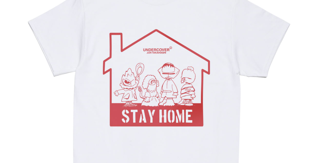 アンダーカバー、"STAY HOME"Tシャツを3日間限定で受注販売
