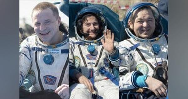 米露3人の宇宙飛行士、ISSから地上へソユーズで帰還