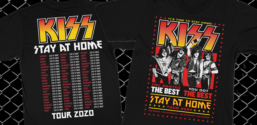 KISSが「STAY AT HOME」Tシャツ販売、利益はライブ業界スタッフ救済基金に全額寄付