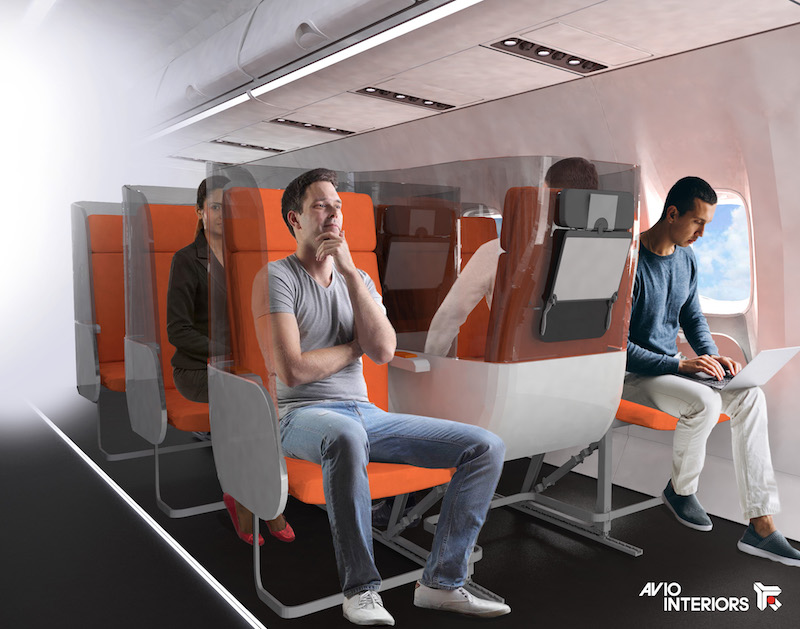 コロナの時代、飛行機の座席はこうなる！機内インテリアメーカーが「ヤヌス席」を発表