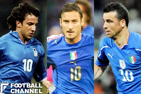 イタリア代表　デルピエロ10番　football Italy away アレッサンドロ デル ピエロ イタリア代表 07/08 実使用 支給ユニフォーム