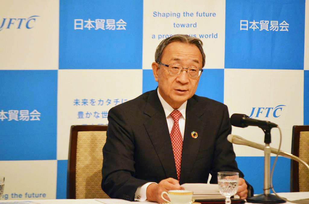 日本貿易会の中村邦晴会長「積極的なイニシアチブに期待」　宣言延長