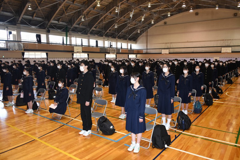 「新しい仲間と切磋琢磨を」　福井で県立高校入学式　生徒のみ、時間短縮