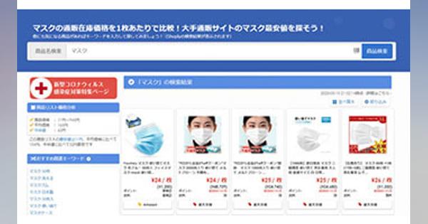 マスク相場が大幅下落、通販マスク最安値が25円に