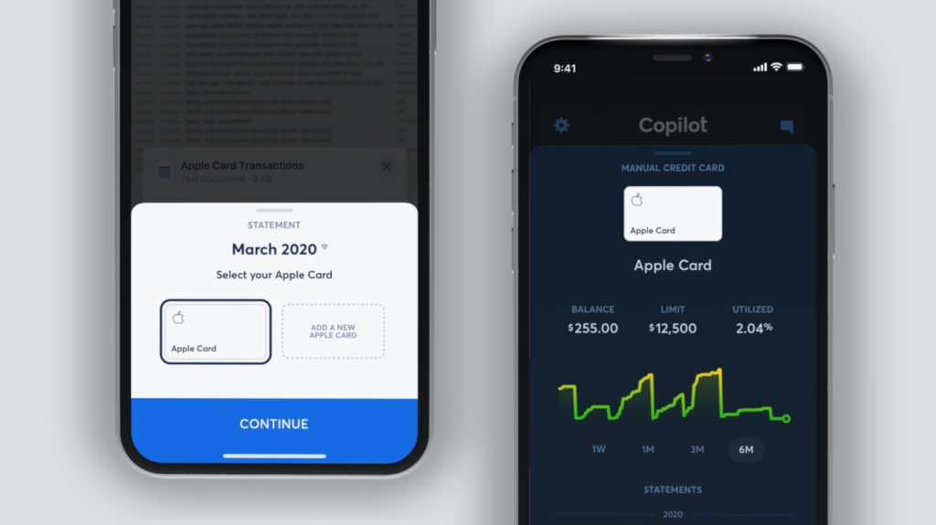 個人会計管理アプリのCopilotがApple Cardの取引明細のインポートに対応