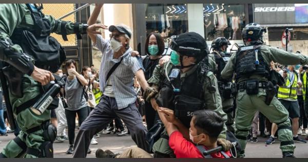 香港、中国国歌条例案に千人抗議　厳戒態勢、360人以上逮捕