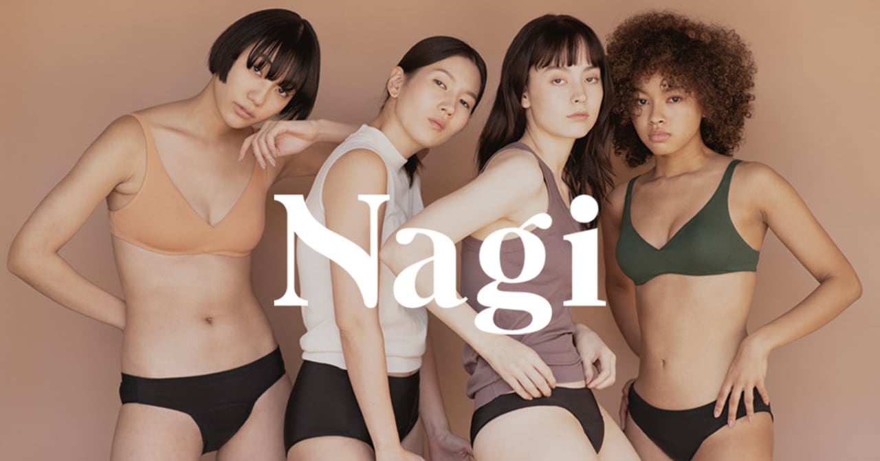ナプキン不要の吸水ショーツを展開、石井リナによる生理用品ブランド「ナギ」がデビュー