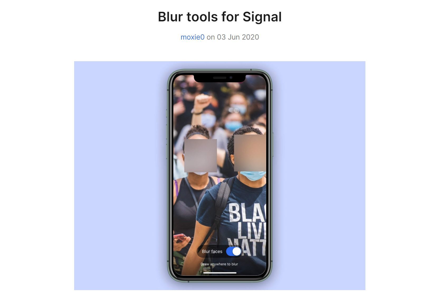 プライベートメッセージングアプリ「Signal」に自動顔マスク機能追加